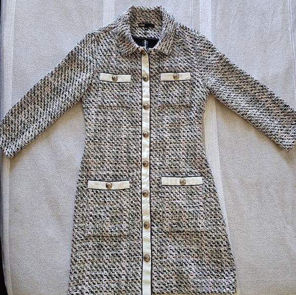 MAJE Renatola Tweed Shirt Dress (Pre-loved) - Picture 8 of 15